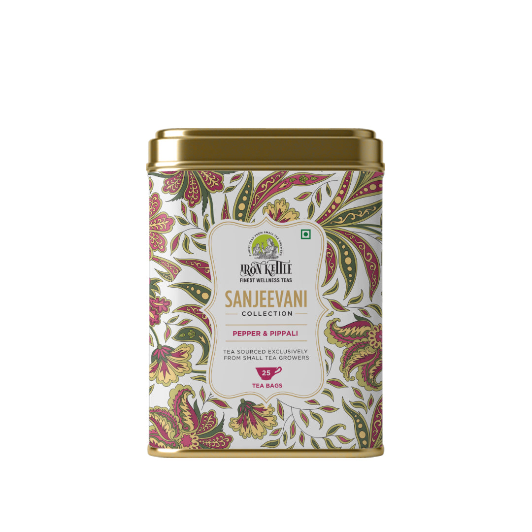 Sanjeevani Collections - Pepper & Pippali Chai | Respiratory & Throat Tea - Iron Kettle Tea