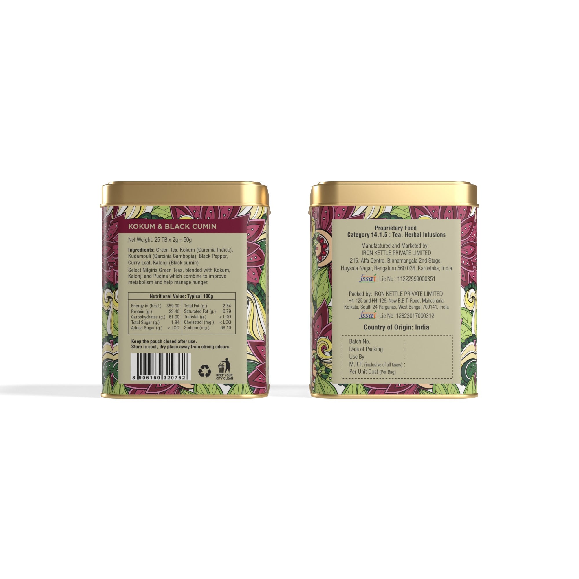 Sanjeevani Kokum & Black Cumin Green Chai | Weight Management Tea