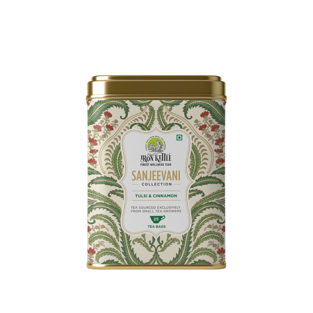 Sanjeevani Collections - Tulsi & Cinnamon Chai | De-congest Tea - Iron Kettle Tea