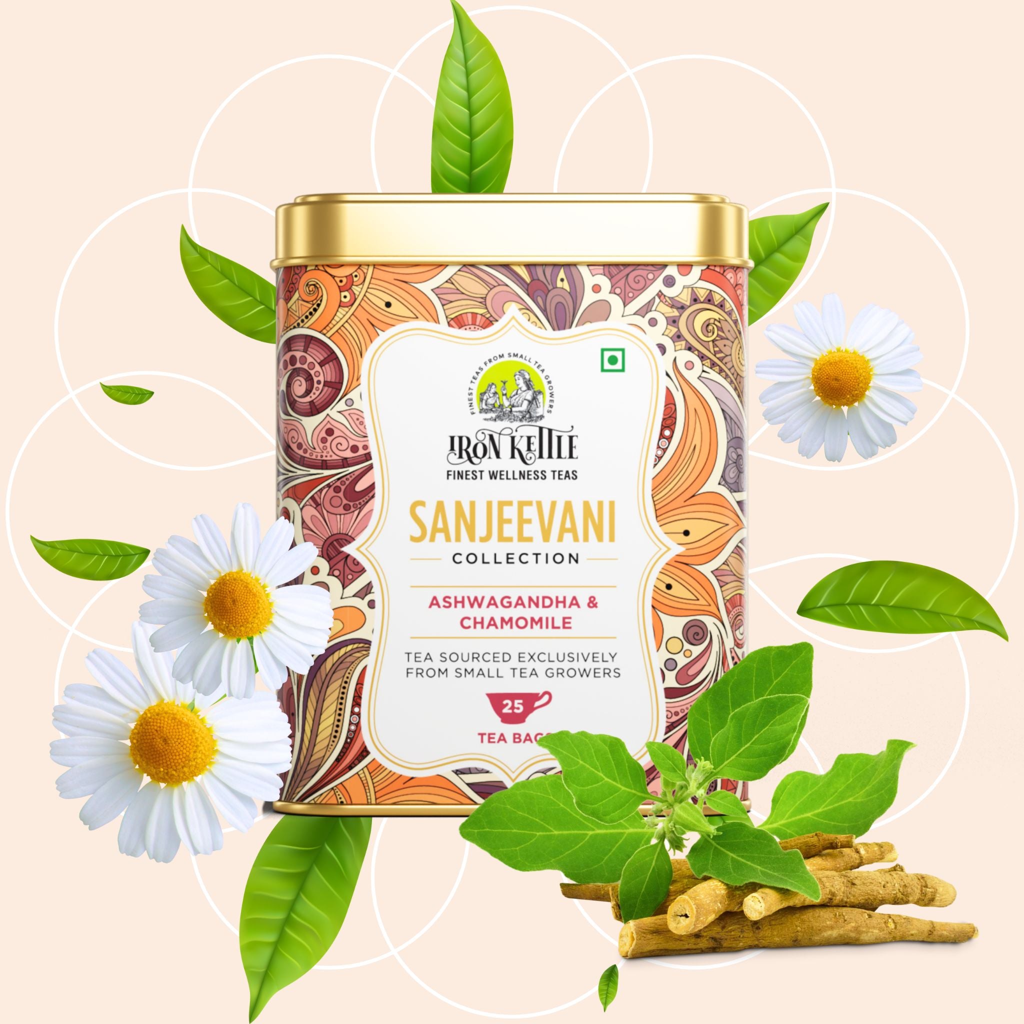 Sanjeevani Ashwagandha & Chamomile Chai | Stress & Sleep Tea