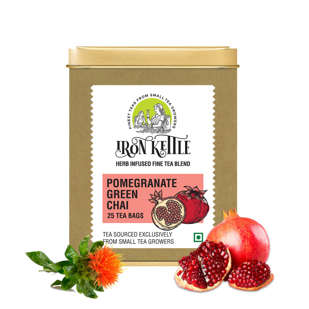 Pomegranate Green Chai - Iron Kettle Tea