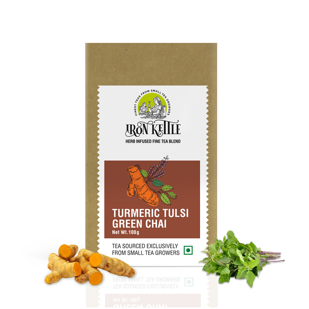 Turmeric Tulsi Green Chai - Iron Kettle Tea